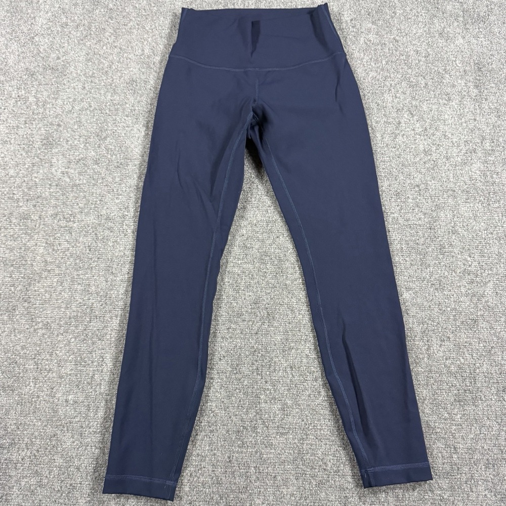 Lululemon Wunder Under High Rise Tight Womens 6 Navy Blue Full On Luxstreme 25"